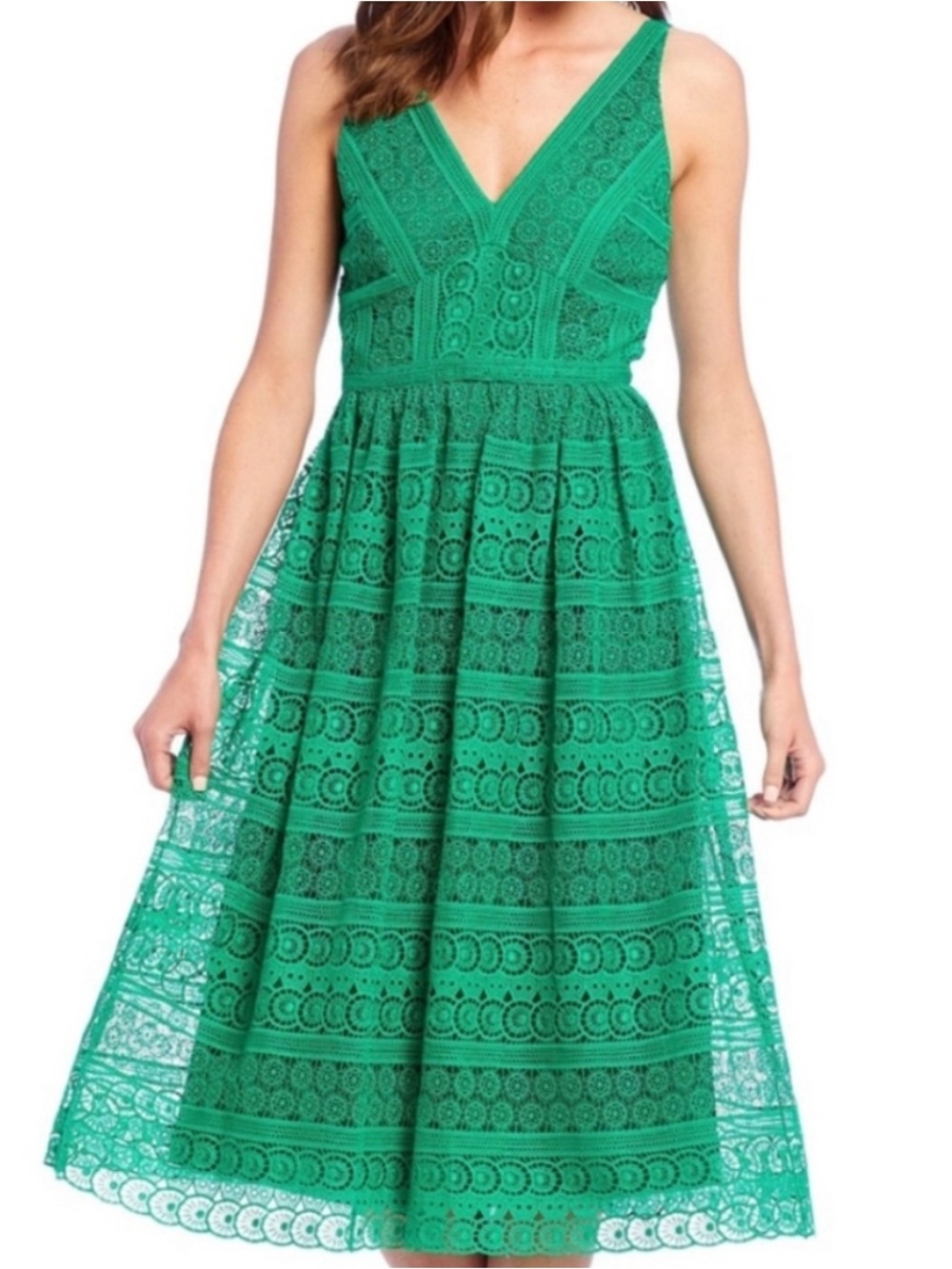Antonio Melani Kelly Green Eyelet Ruth Lace Dress